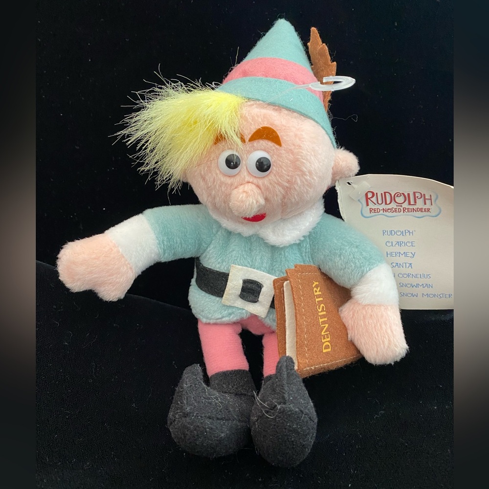 Vintage Hermey the dentist Rudolph Red Nosed Reindeer Plush